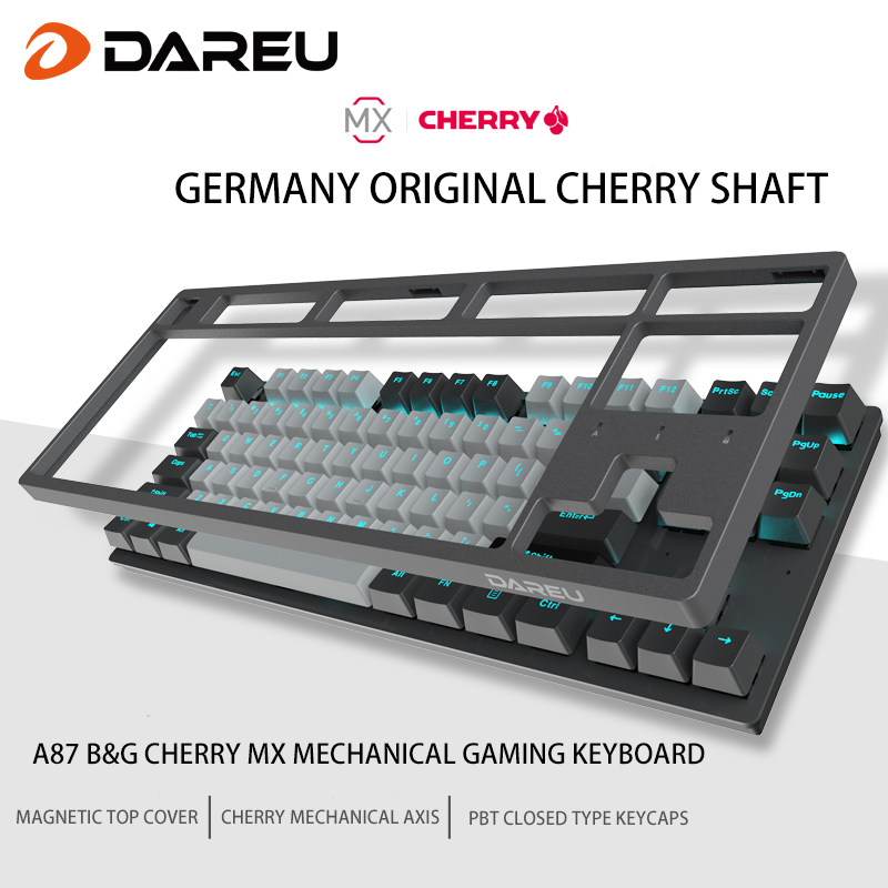 Dareu A87 B&G Cherry MX Axis 87 Key PBT Keycaps Wired Mechanical Gaming Keyboard