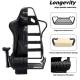 AutoFull Gaming Chair Black PU Leather Footrest Racing Style Computer Chair, Headrest E-Sports Swivel Chair, AF070DPUJ Advanced