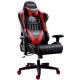 AutoFull Gaming Chair Red And Black PU Leather Racing Style Computer Chair, E-Sports Swivel Chair, AF070BPU Standard