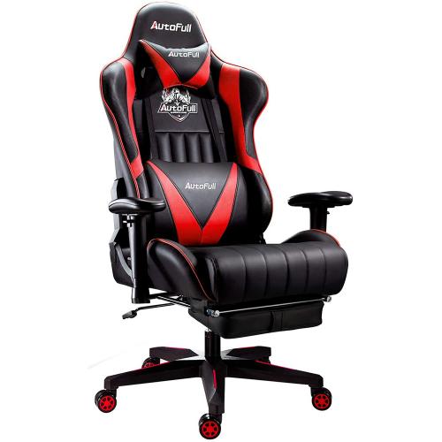 g2deal.com, AutoFull Gaming Chair Red And Black PU Leather Footrest Racing Style Computer Chair, Headrest E-Sports Swivel Chair, AF070BPUJ Advanced Official AutoFull Gaming Chair Red And Black PU Leather Footrest Racing Style Computer Chair, Headrest E-Sports Swivel Chair, AF070BPUJ Advanced