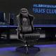 AutoFull Gaming Chair Black PU Leather Footrest Racing Style Computer Chair, Headrest E-Sports Swivel Chair, AF070DPUJ Advanced