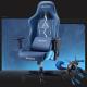 AutoFull Gaming Chair Blue PU Leather Racing Style Computer Chair, Lumbar Support E-Sports Swivel Chair, AF078NPU Indigo