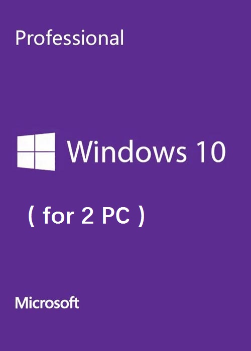Official Microsoft Windows 10 Pro OEM Scan CD Key Global(2 PC)