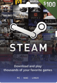 Official Steam Game Card 100 USD