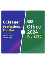 Official CCleaner Professional For Mac 1 Device 1 Year CD Key Global+MS Office2024 Pro LTSC  Pack