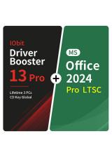 Official IObit Driver Booster 13 Pro Lifetime 3 PCs CD Key Global+MS Office2024 Pro LTSC  Pack